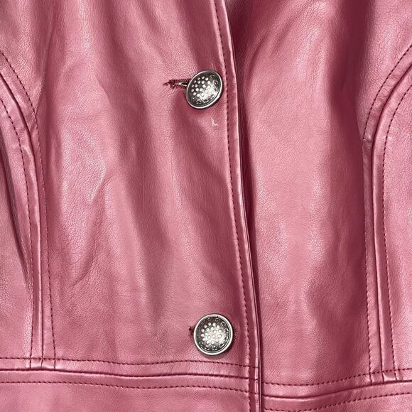 Dennis Basso Maroon Leather Jacket - Picture 12 of 15